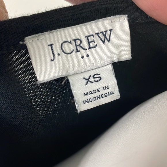 J. Crew Black Eyelet Hem Tank size XS - Picture 4 of 5